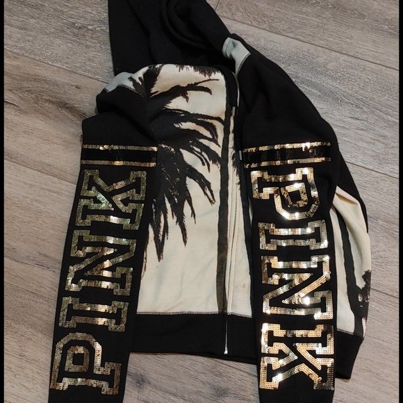 Victoria's Secret Pink full zip hoodie sz small - Picture 3 of 5